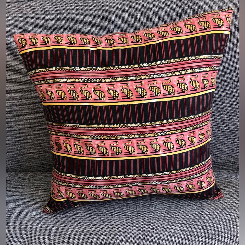 African Patterned Accent Pillow Cover